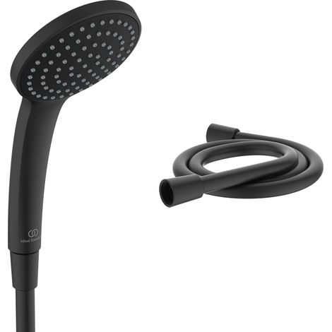 Ideal Standard Alero Handbrause-Set, 1-Funktionhandbrause und Schlauch ✔ Schwarz (1/5)