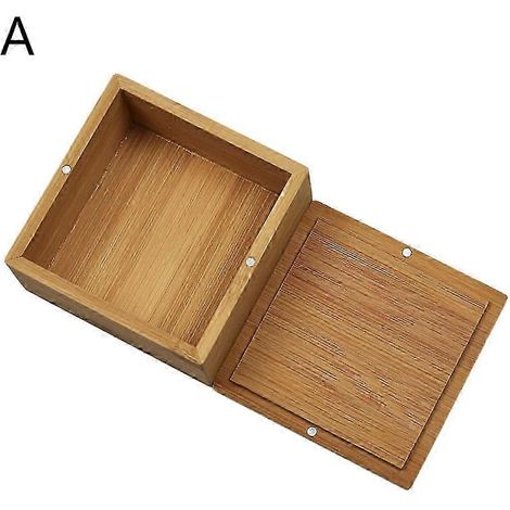 Poker-Spielkartenbox aus Holz, Bambus-Aufbewahrungsbox für Tarot-Spielkarten, Tisch- und Brettspiele, Holzfarbe (1/5)