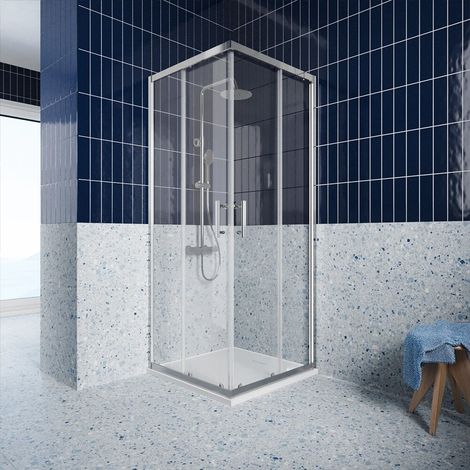 Box doccia 75x75 cm angolare scorrevole vetro 6mm trasparente h190 Tenerife (1/5)