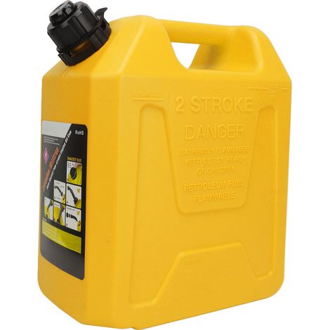 Réservoir de stockage de carburant/fioul de 10 L, antistatique, antichoc, avec arrêt automatique, portable et sécurisé, pour camping-car, SUV, bateau à moteur, jaune. (1/5)