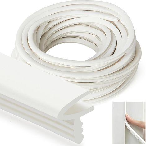 Joint de Porte Blanc 20M pour Rainure 3,3 mm et Feuillure 11 mm (1/5)