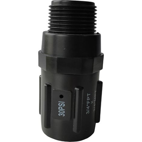 Régulateur de Pression D'eau 3/4 Pouce Régulateur 25 Psi pour Système D'irrigation Goutte à Goutte Farm (Noir) (1/4)