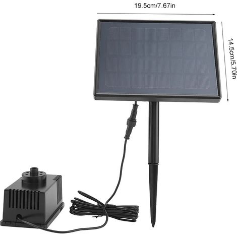Pompe à eau solaire pour fontaine, arrosage de jardin, système d'irrigation (1/2)