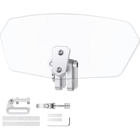 Pare-brise de Moto Clip Réglable sur Déflecteur de Vent de Spoiler d'Extension de Pare-brise pour Moto-Transparent (1/4)