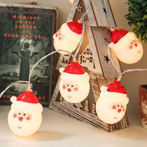 Guirlande lumineuse LED Père Noël, décoration de Noël DIY, lumières de Noël créatives, 2 mètres, 10 LED (1/4)