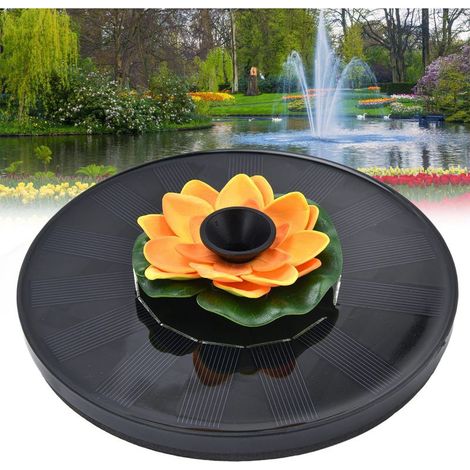 Schwimmende Solarwasserpumpe für den Garten mit Seerosendekoration, Gartenteich (1/5)