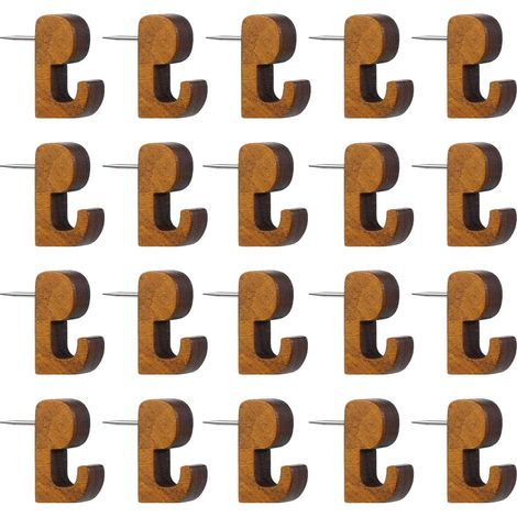 Crochets de plateau en bois de liège, 30 pièces pour tableau de bord ou carte murale, Tacks décoratifs pour accrochage mural (1/5)