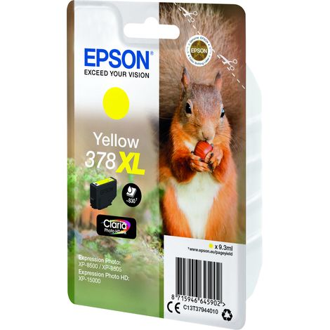 Epson Squirrel 378XL cartouche d'encre 1 pièce(s) Original Rendement élevé (XL) Jaune (1/3)