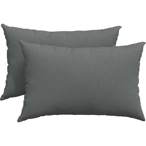 Cojines de sofá 2 pcs Gris oscuro 60 x 40 cm tela vidaXL