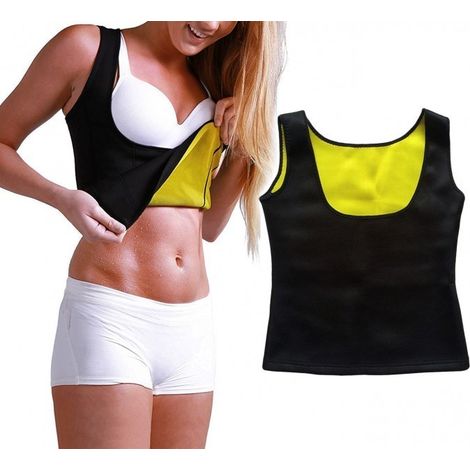 Débardeur fitness pour femme 302333 effet amincissant et push-up du S au XXL  Taille: L