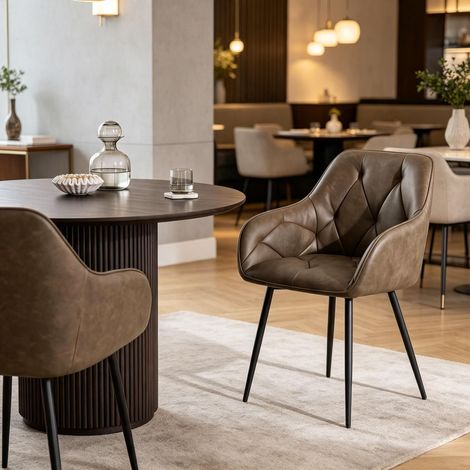 Fauteuils à accoudoirs confortables, Chaises rembourrées confortables, Chaises de salle à manger modernes, Set de chaises modernes avec dossier ergonomique (uniquement avec 2 chaises de salle à manger (1/5)