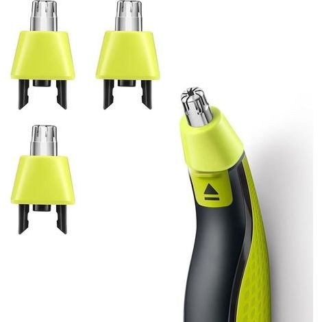 Packung mit 2 Ersatzköpfen für One-Blade Nasenhaartrimmer QP2520/90, QP6510/70, QP6530/70, QP652070 (1/5)