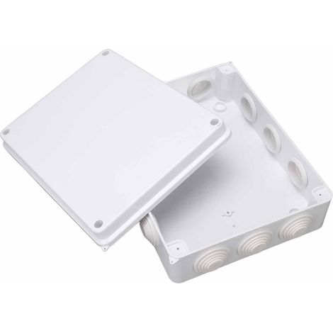 Boîte de jonction électrique ABS 255x200x80mm, boîtier en plastique étanche IP65 avec bouchon en caoutchouc (1/5)