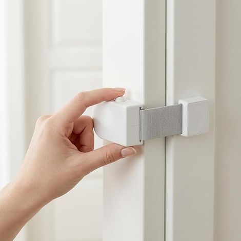 Serrure de porte portable sans perçage pour animaux de compagnie - Verrou de sécurité pour chats et chiens