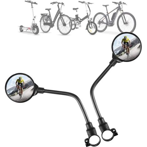 Rotatif Rétroviseur pour Vélo,Cyclisme Vélo Guidon Rétroviseur Miroir,360 Degrés Réglable Miroir Convexe de vélo,pour Le vélo de Route de Montagne Moto Bicyclette,1 Paire-INHHUB (1/5)
