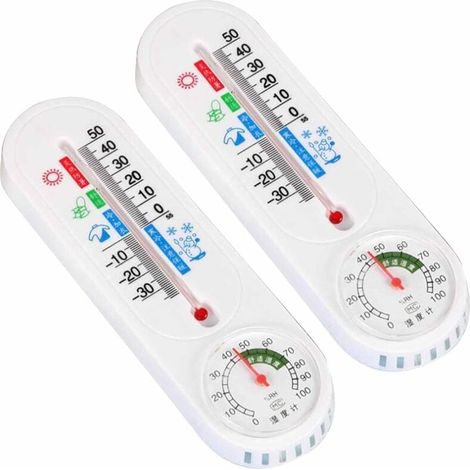Gewächshausthermometer - Hochpräzises Thermometer zur Wandmontage im Innenbereich, an der Wand montierter Gewächshaustemperaturmonitor für Gartenterrassengewächshäuser (1/5)