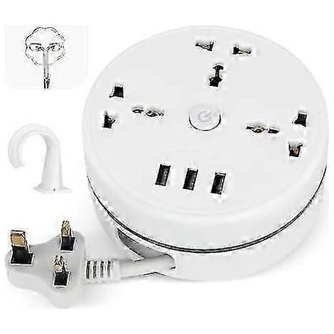 Multiprise universelle, rallonge de voyage avec port USB, 2500 W 10 A, prise multiple intelligente (1/5)