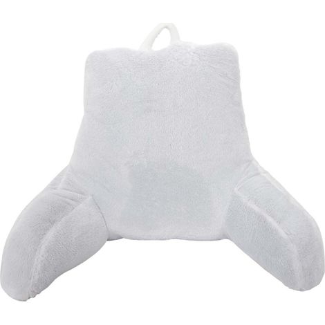 Coussin de Lecture Lombaire Doux Gris avec Poignée (1/4)