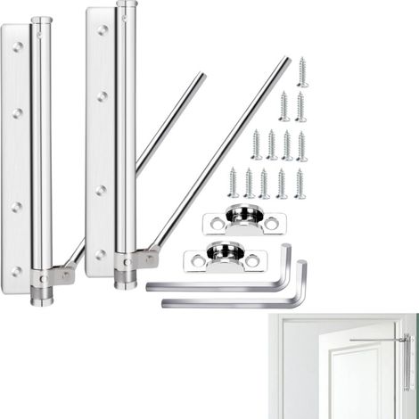 2 serrures de porte, serrure de porte automatique, serrure de porte à quatre positions, serrure de porte en acier inoxydable, serrure de porte réglable, pour portes intérieures et extérieures, maison, (1/5)