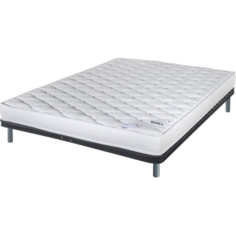 Matelas + sommier 140x190 Marly - Soutien ferme - Sommier démonté - Made in France (1/5)