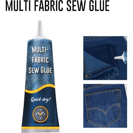 Colla per tessuti senza giunture - Kit di riparazione rapida per tessuti - Asciugatura rapida e adesione di lunga durata (1/4)