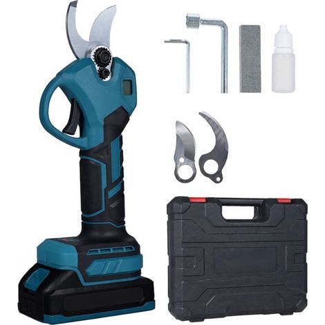 Sécateur électrique 18 V, moteur sans balais, portable et sans fil, coupe-branches et taille-arbres avec écran LCD, diamètre de coupe de 30 mm (1,2 pouce) pour la taille des branches d'arbres et de l' (1/5)