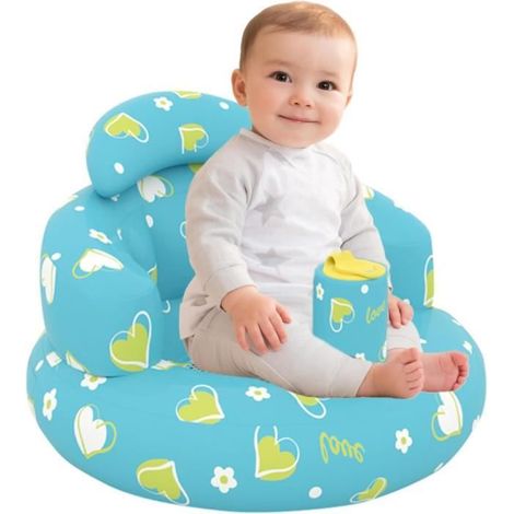 Chaise gonflable pour bébé stable avec pompe intégrée dans la pompe respirante siège bébé pour bébés 3-36 mois