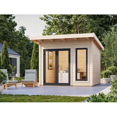 Abri de jardin en bois Aurelia 8,4 m2 Naturel (1/5)