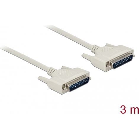 Delock Cable serie D-Sub 25 macho a macho 3 m