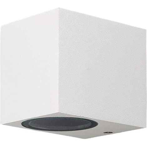 Applique da esterno ip65 lampada faretto a parete giardino moderno gu10 Cubo Bianco