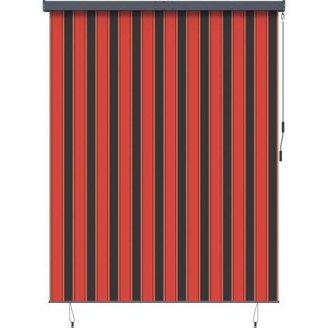 Cortina de Rodillo Exterior Naranja y marrón 220 x 250 cm tela
