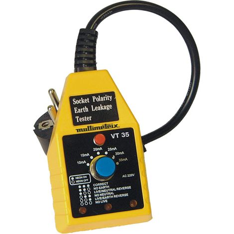 Tester di prese e differenziali VT35 10mA e 30mA Multimetrix