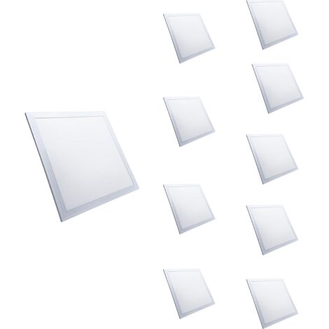 Pack de 10 - Panneau LED 18W 30x30cm CCT Contour Blanc - 3000K/4000K/6500K - SILUMEN (1/5)