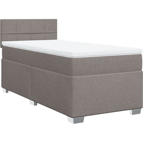 Maison Exclusive - Giroletto a Molle con Materasso Tortora 100x200 cm in Tessuto (1/5)