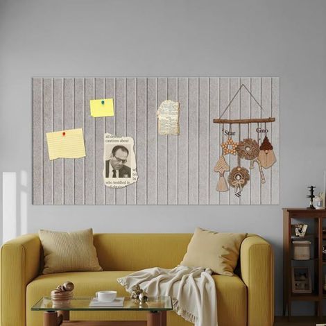 Grande plaque en liège de 80 x 60 cm - Tableau affichage décoratif,mur en liège fait de feutre -1 cm 60x80cm Camel clair VITRINE (1/5)