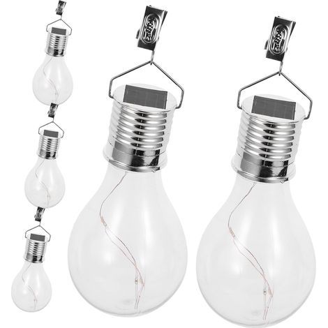 Set of 5 Solar LED Bulbs, Outdoor, Clip Mounting, Garden Patio (1/5)