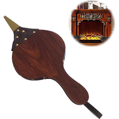 [JAMAIS UTILISÉ]Soufflet de cheminée en bois pour cheminées et barbecues à charbon de camping en plein air (1/5)