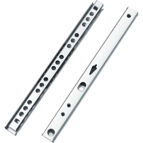 Glissière à roulement billes pour tiroir, 2 pièces, largeur 17 mm, (10 (1/5)