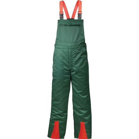 Schnittschutzlatzhose FICHTE Gr.54 grün/rot FELDTMANN
