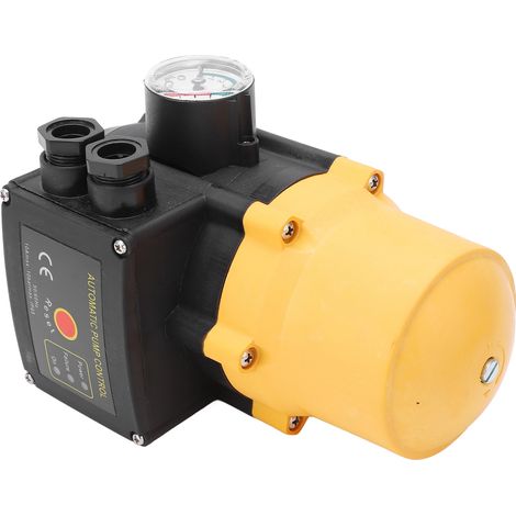 Wasserpumpen-Druckregler, wasserdicht, einstellbar, elektronischer Regler, gelb, 110–120 V, 0,75 kW (1/5)