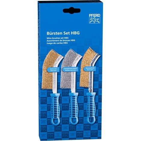 PFERD TOOLS POS Bürsten Set HBG 1reihig Edelstahl-Stahl-Messing-Draht-Ø0,30 (1/5)