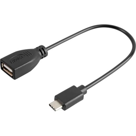 Cavo OTG Usb Usb Type-C - 20 cm - Nero (1/3)