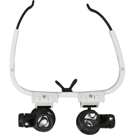 Loupe frontale 7x 10x 15x 25x avec éclairage LED pour la fabrication de bijoux (1/5)