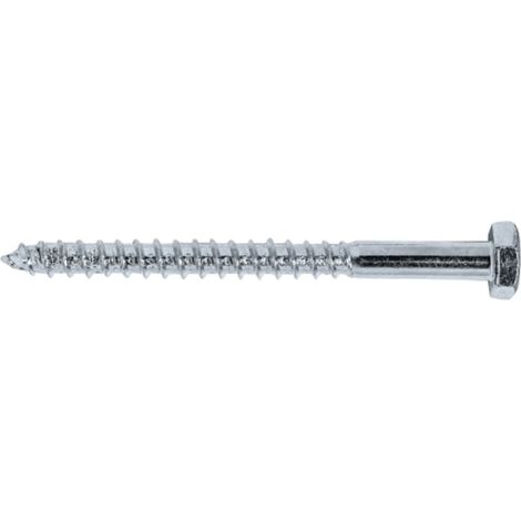 Schachtel mit 100 Einheiten verzinkter Sechskantschrauben Ø6x80mm