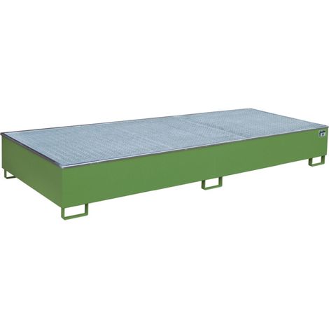 Bauer Südlohn Bac à étagère avec insert PE RW-GR 3300-3 PE, peint, vert réséda