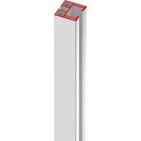 1PZ BINARIO SCORRIMENTO PER PORTA A SOFFIETTO MONICA col. Bianco cm. 180