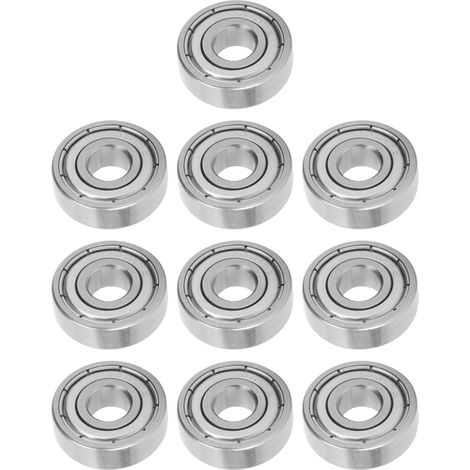 10 pièces S607Z roulement à billes en acier inoxydable patins à roulettes roulements de remplacement 7x19x6mm (1/5)