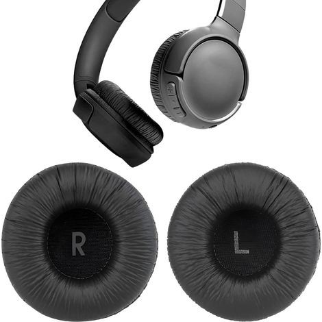 1PCS Headphone Cushion for JBL Tune T500BT T450BT 510BT E40BT, Replacement Ear Pads for JBL 70mm, Headphone Protection with Memory Foam for JBL Earpads (Black) (1/5)