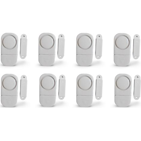 8er Set Kontaktalarm Tür Fenster Alarm Alarmanlage Haus Wohnung Schutz mit Batterien (1/4)