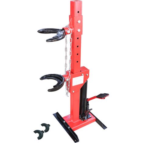 Mw Tools – Compresseur hydraulique à ressorts amortisseurs 1000 kg – Vérin avec pompe à pied – Longueur ressort 210-570 mm – Diamètre max 300 mm – VCP100